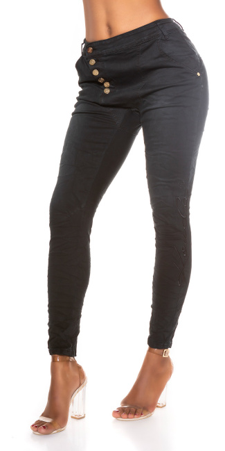 Skinny button-fly Jeans Black